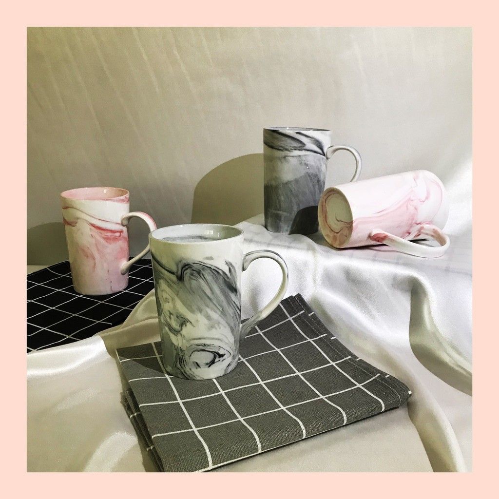 【普丁。食器】現貨   大理石馬克杯 陶瓷杯 情侶對杯 餐具 陶瓷 瓷器 （不附贈杯蓋）